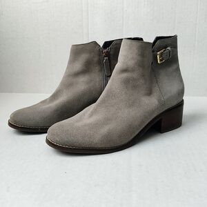 Cole Hann Grey Suede Ankle Boots Sz10
